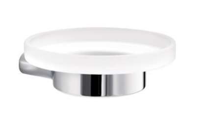 Ego - Porte Savon Mural avec Coupelle en Verre Satiné - A20110