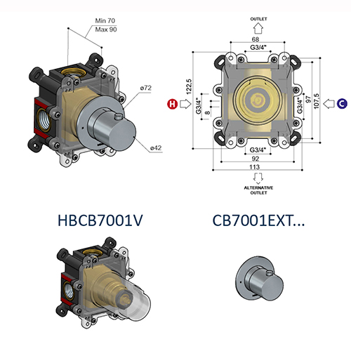 Corps Encastré - HBCB7001V