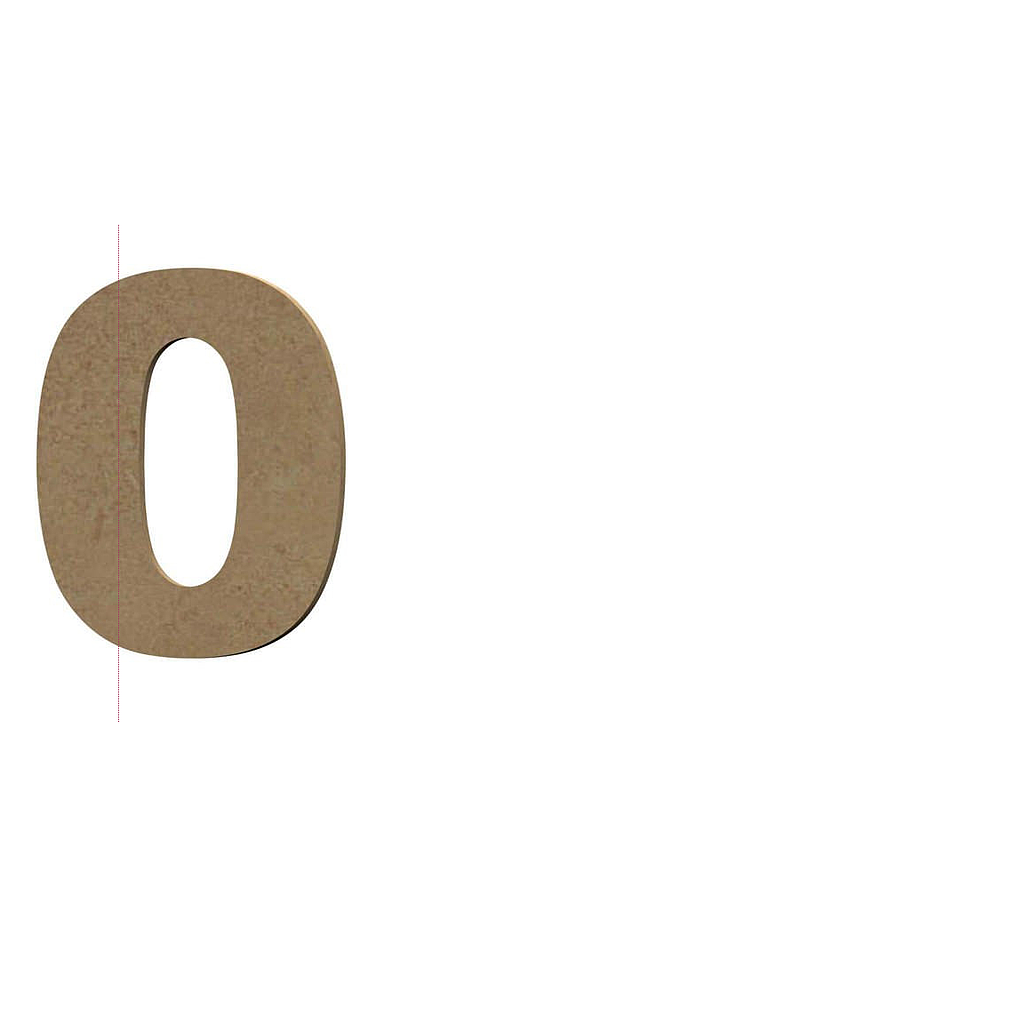 Chiffre 0 - 8 cm 