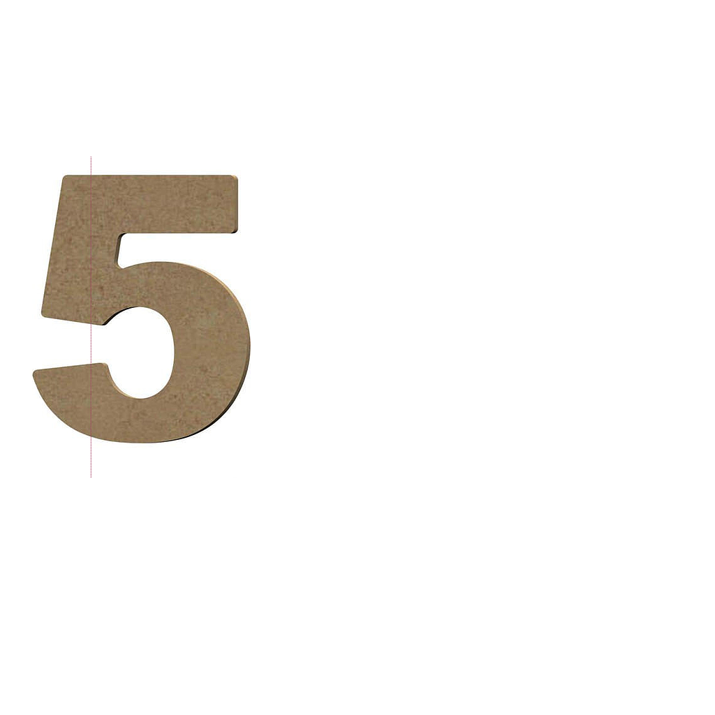 Chiffre 5 - 8 cm