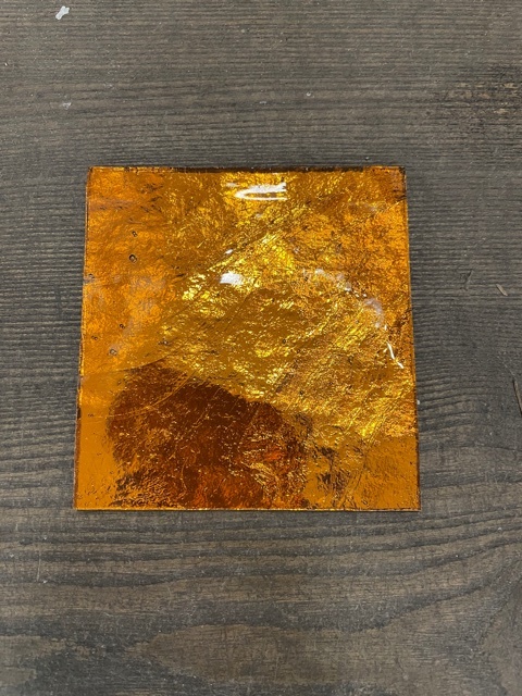 Miroir Coloré - Ambre - 20 x 20 cm