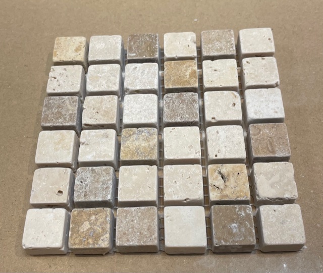 Marbre - Mix Travertin Chiaro / Noce, Par 100g