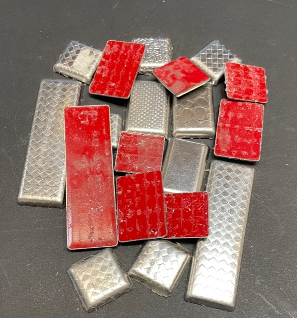 Cabochon Inox Rectangle et Carrée en aluminium, Par 100g