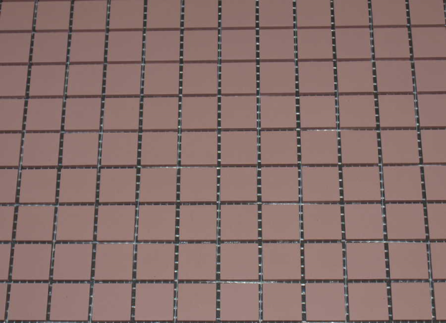 Grès Cérame 5 x 5 cm - Rose, à la plaque