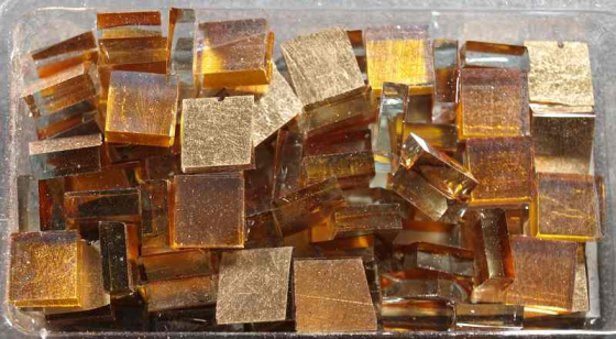 ( SUPPRIMER ) Pierres Crackle 1 x 1 cm - Or Brillant