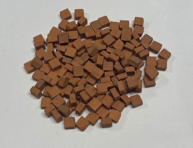 Mini Mosaique 5 x 5 x 3 mm - Rouge Brique ( Crue ), Par 100g 