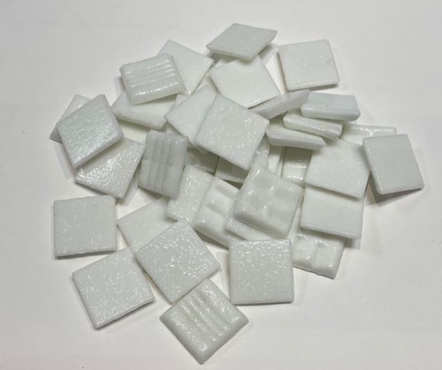 Pate de Verre 2 x 2 cm Blanc Par 100g