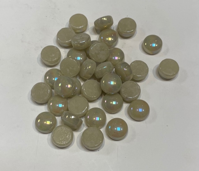 Drop Indescent 12mm - Beige Irisé, Par 100g