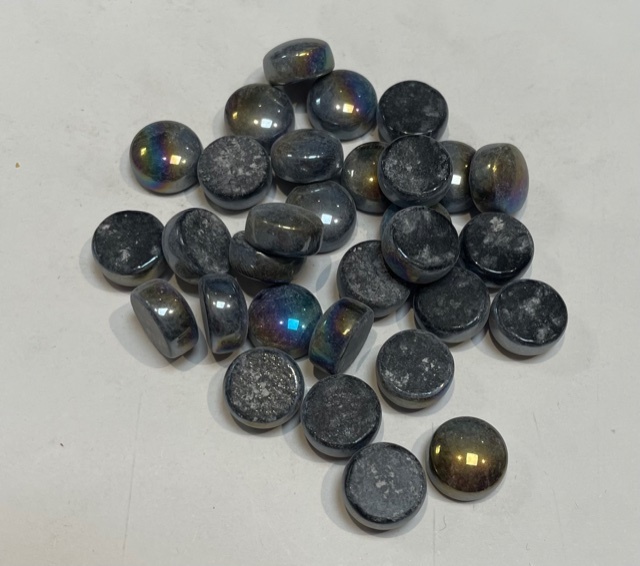 Drop Indescent 12mm - Noir Irisé, Par 100g