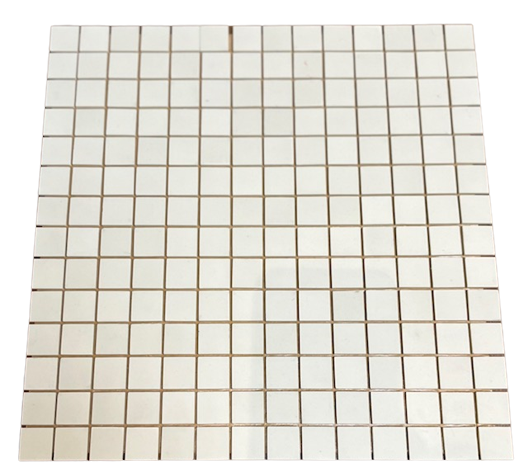 Grès Cérame 2,3 x 2,3 cm - 0201 Branco Porcelana, Par 100 gr
