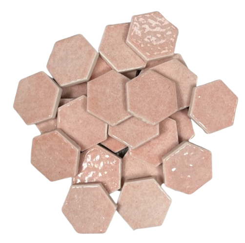 Hexagone 2,5 x 2,5 cm - Camélia, Par 100 gr
