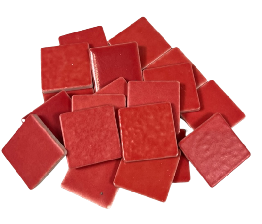 Emaux de Briare - Rouge Tomate 2,5 x 2,5 cm, Par 100 gr