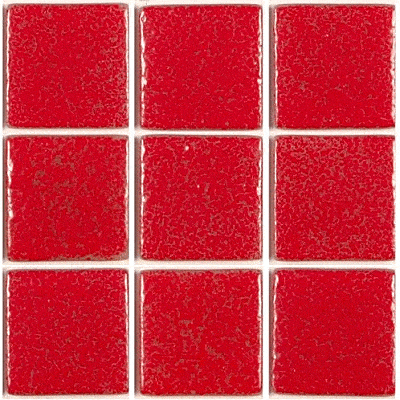 Pâte de verre 174 (Nuagé rouge) 2,3 x 2,3 cm, Par 100g