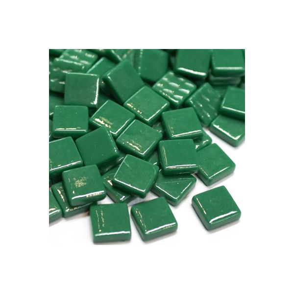 Pate de Verre 1.2 x 1.2 cm - Vert Feuillage Unis, Par 100 g