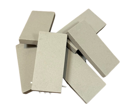 Grès Cérame Rectangle Gris - 2.3 x 4.9 cm, Par 100 g