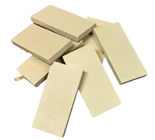 Grès Cérame Rectangle Beige - 2.3 x 4.9 cm, Par 100 g