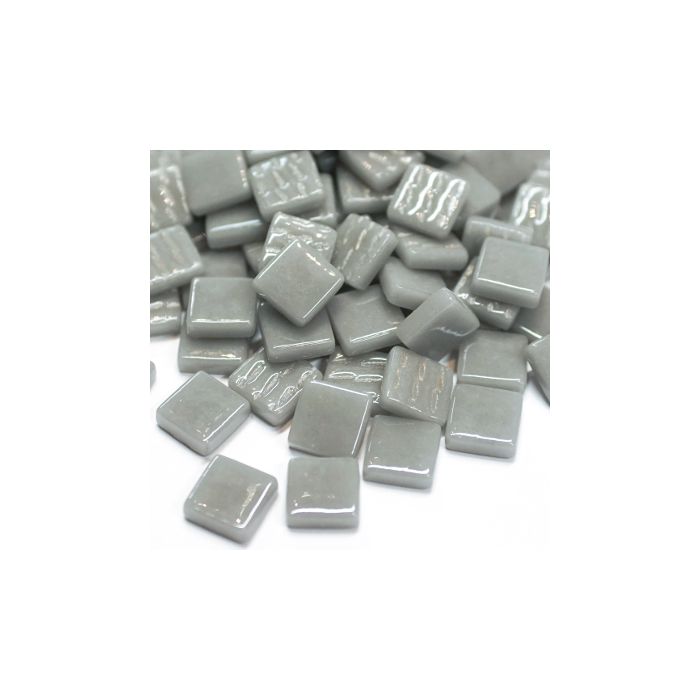 Pate de Verre 1.2 x 1.2 cm - Gris Clair Unis, Par 100 g