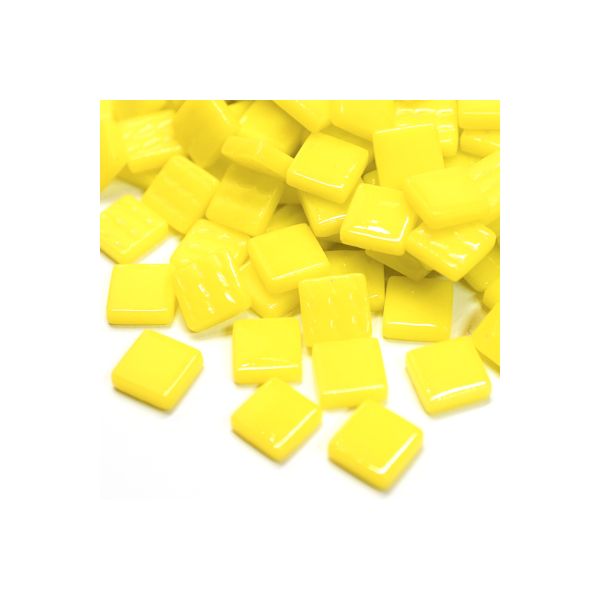Pâte de Verre 0.8 x 0.8 cm - Jaune Citron Unis, Par 100 g 