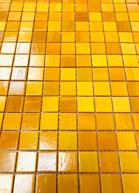 Pâte de verre - Girasole - 2 x 2 cm , à la plaque .