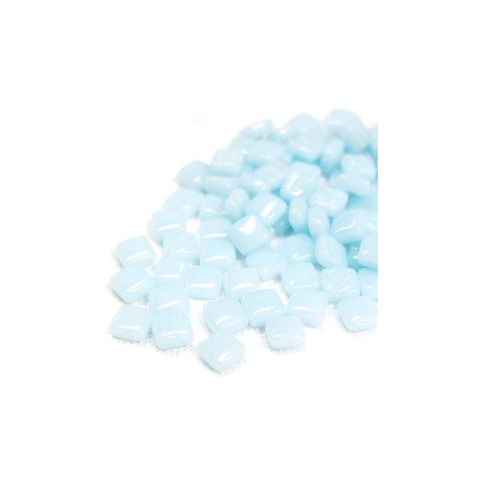 Pate de Verre 0.8 x 0.8 cm - Bleu clair Pâle Unis, Par 100 g 