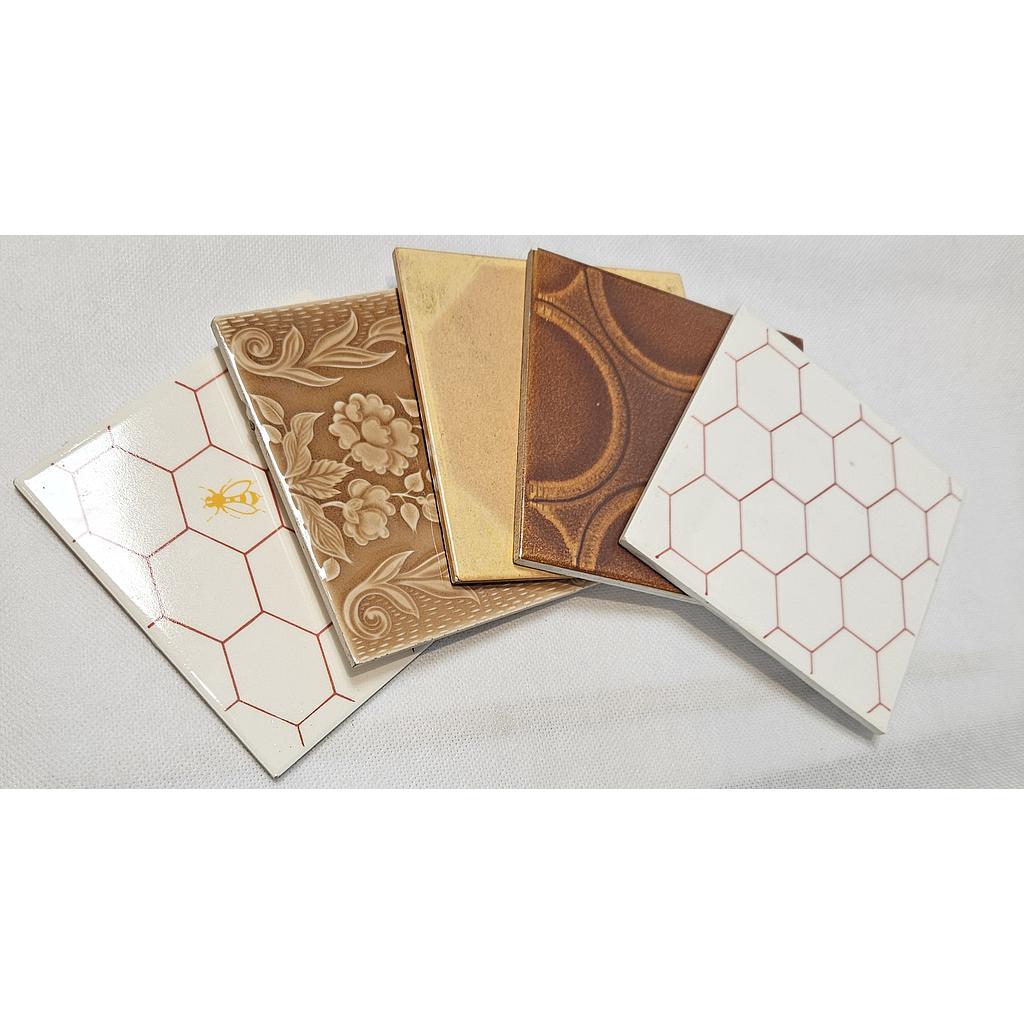 Mix 2 - Carreaux Vintage authentique 10,8 x 10,8 cm - 5mm d'épaisseur