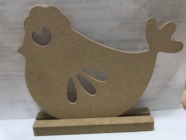 Support bois pour motifs de 6 mm - 12 x 3.5 cm