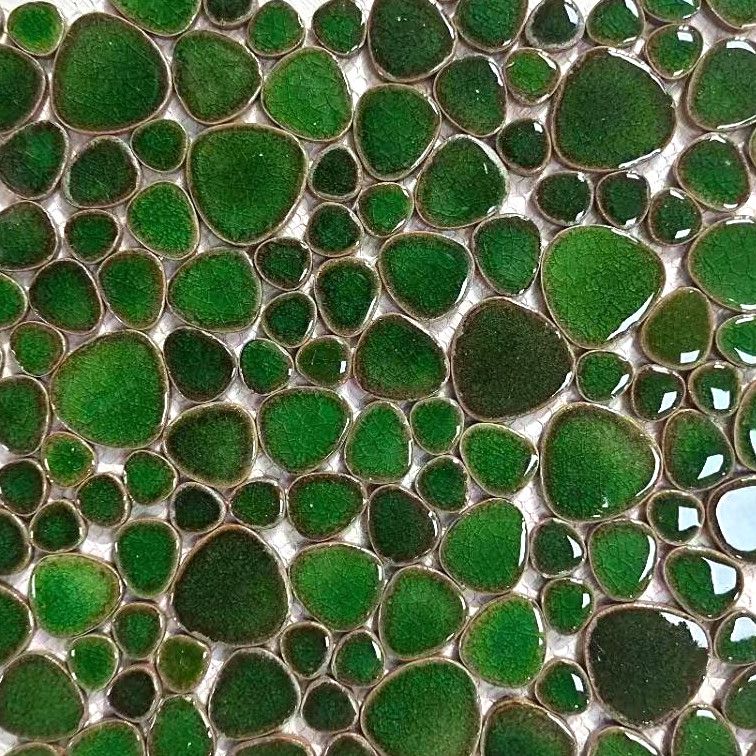 Galets Japonais Vert craquelé, par 100 g .