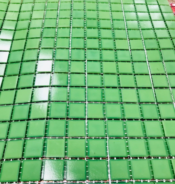 Pâte de verre , Kiwi , 2 x 2 cm , par 100 g 