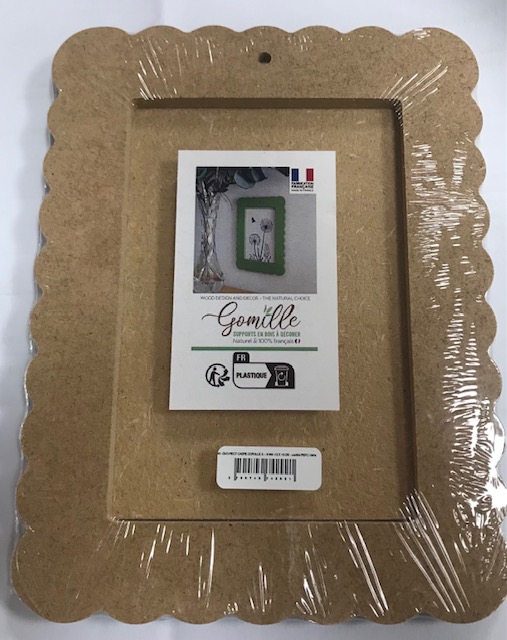 Cadre rectangle corolle petit - 12 x 16 cm .