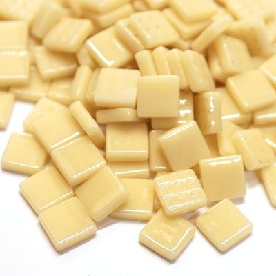 Pâte de verre 1.2 x 1.2 cm - Crème - par 100 g