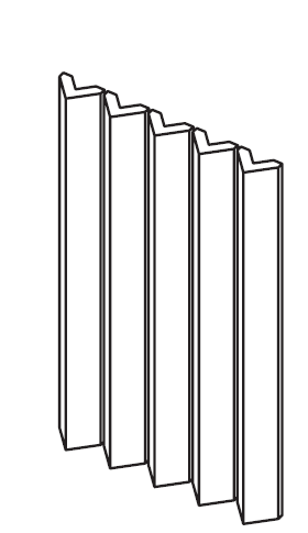 Rombini Triangle Small, 18.6 x 31.5 cm, Vendu à la plaque, 1 Bte = 9 plaques
