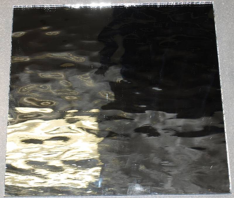 Miroir Coloré E - Argent Ondulé - 10 x 10 cm