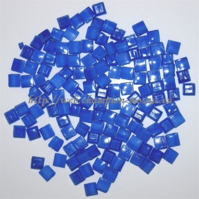 Pâte de verre 1 x 1 cm Bleu n°6, par 100g
