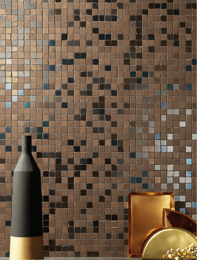 Grès Cérame Metaline Mosaico Metal, 30 x 30 cm, Vendu au m², 1 Bte = 0.36 m²