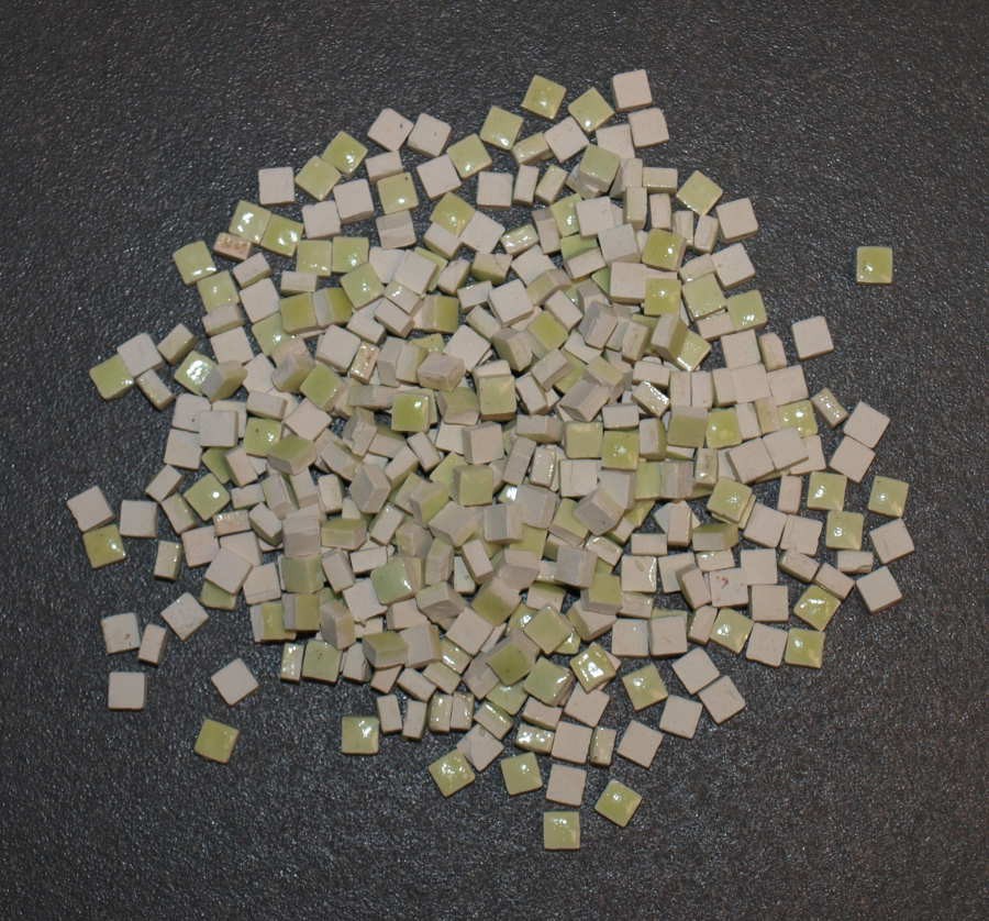 Mini Terre Cuite 5 x 5 mm Vert Jaune, par 50g