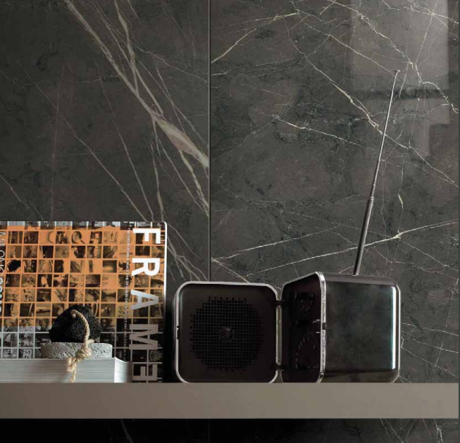 Grès Cérame, Antique Marble Brillant, 80 x 80 cm, ep. 10 mm, vendu au m², 1 bte = 1.28 m²