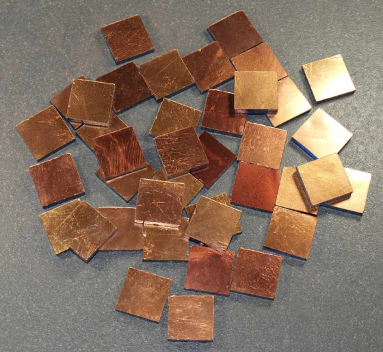 Orsoni 2 x 2 cm Oro Ramato, à la pièce