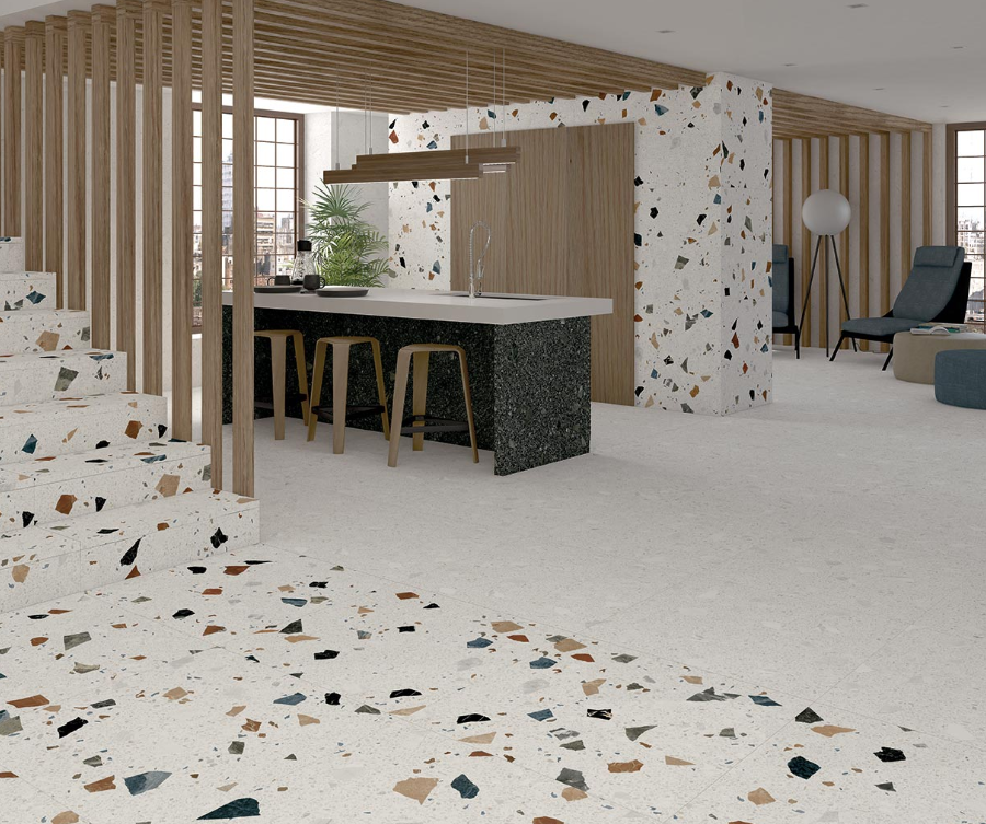 Grès Cérame Stracciatella-R, 80 x 80 cm, Vendu au m², 1 Bte = 1.28 m²