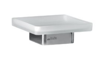 Lea - Porte Savon à Poser Avec Coupelle en Verre Satiné - A1811Z