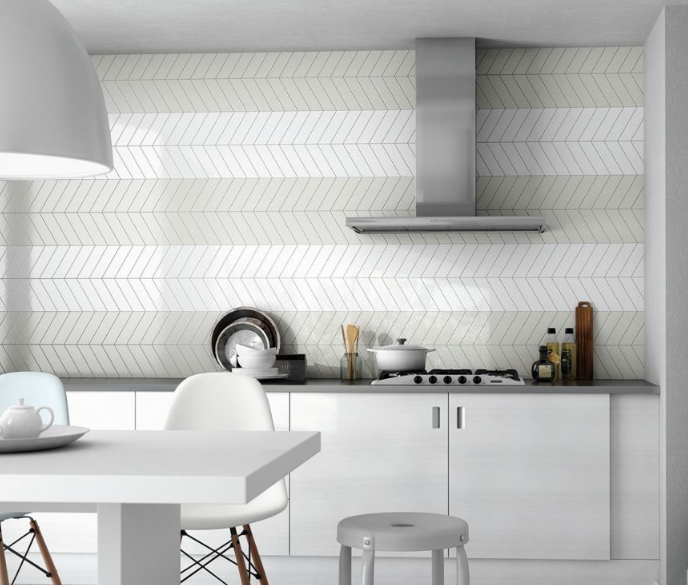 Faïence Chevron Wall, 18.5 x 5.2 cm, Vendu au m², 1 Bte = 0.50 m²