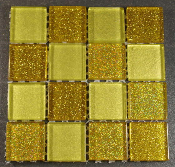 Pailleté 2.5 x 2.5 cm Mix Jaune Or, par 100g