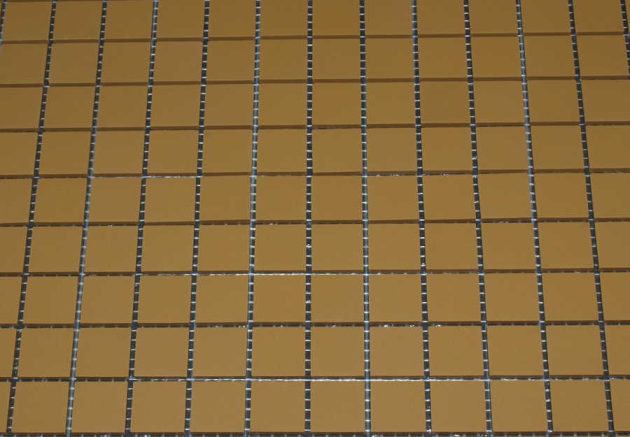 Gres Cerame 2 x 2 cm  Jaune en plaque
