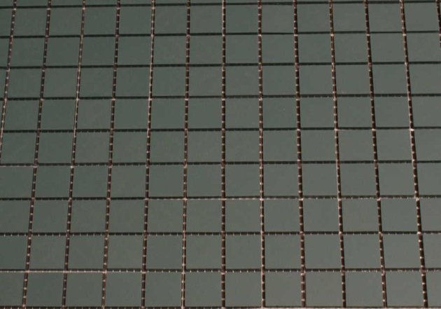 Grès Cérame 2 x 2 cm Vert Foncé, à la plaque 