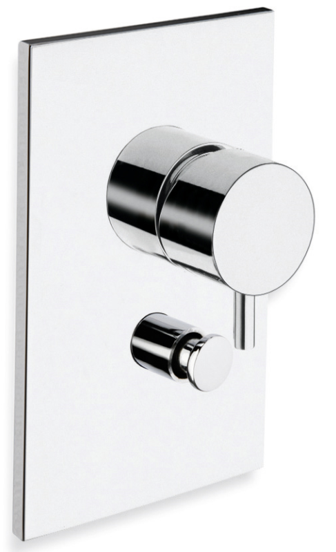 Triverde - Façade Mitigeur - 2 Sorties - ABS - TV 65951 Chromé