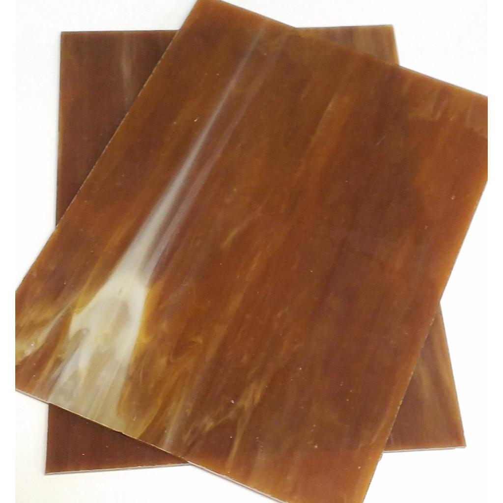 Plaque de Verre 15 x 20 cm, Ambre