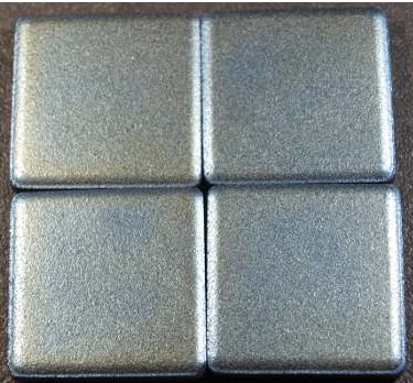 Mazurka Chromure 2.5 x 2.5 cm, vendu à la pièce