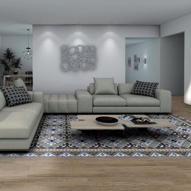 Grés Cérame Versalles, 25 x 25 cm, ep. 9mm, Vendu au m², 1 Bte = 1 m²