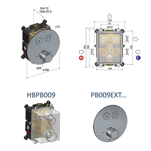 Corps Encastré - HBPB009