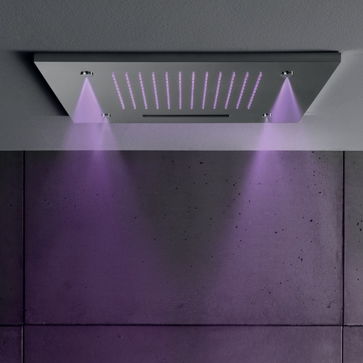 Mate - Pomme Douche - Encastré - Cascade - Vaporisation - Led - M146