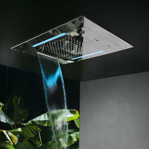 Mate - Pomme Douche - Encastré - Cascade - Vaporisation - Led - M190